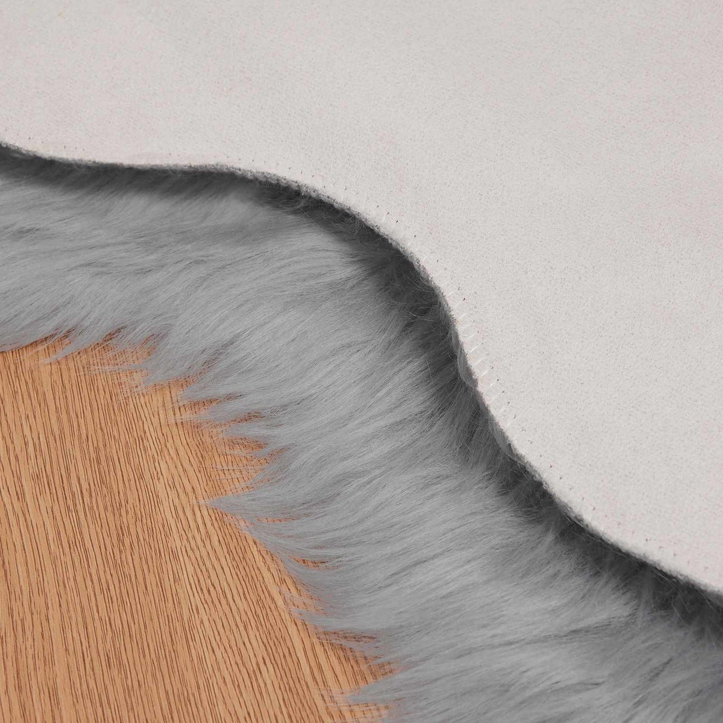 Faux Sheepskin Rug TAFALLA Grey 80 x 120 cm Polyester