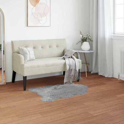 Faux Sheepskin Rug TAFALLA Grey 80 x 120 cm Polyester