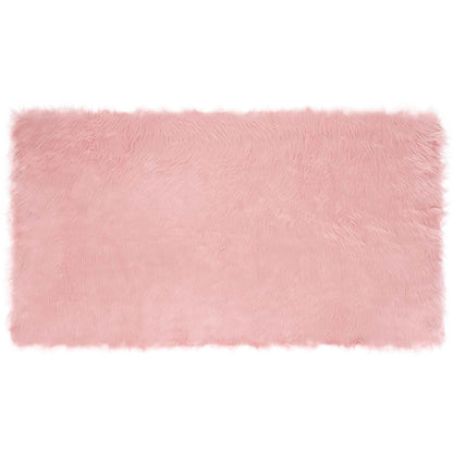 Faux Sheepskin Rug TAFALLA Pink 60 x 110 cm Polyester