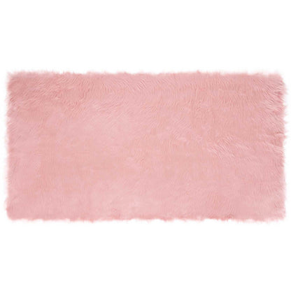 Faux Sheepskin Rug TAFALLA Pink 80 x 150 cm Polyester