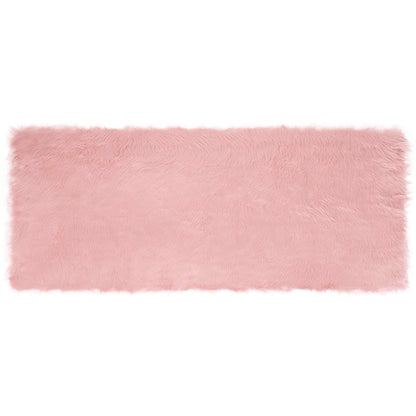 Faux Sheepskin Rug TAFALLA Pink 80 x 200 cm Polyester