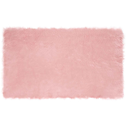 Faux Sheepskin Rug TAFALLA Pink 100 x 200 cm Polyester