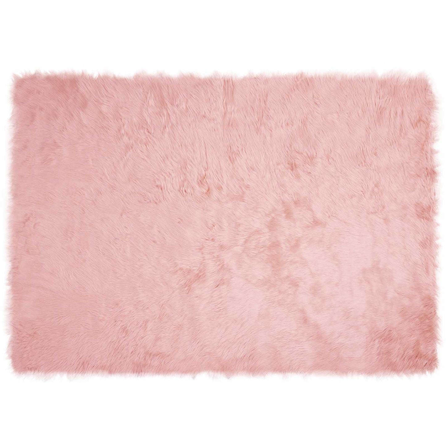 Faux Sheepskin Rug TAFALLA Pink 140 x 200 cm Polyester