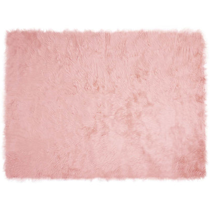 Faux Sheepskin Rug TAFALLA Pink 160 x 230 cm Polyester