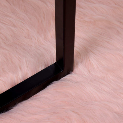 Faux Sheepskin Rug TAFALLA Pink 240 x 340 cm Polyester