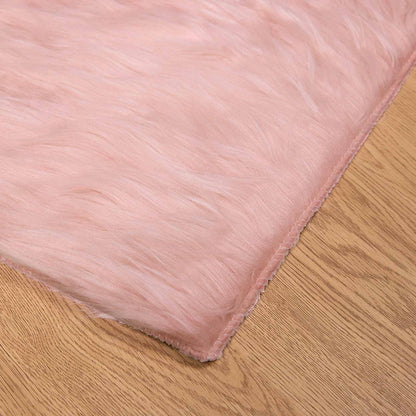 Faux Sheepskin Rug TAFALLA Pink 240 x 340 cm Polyester