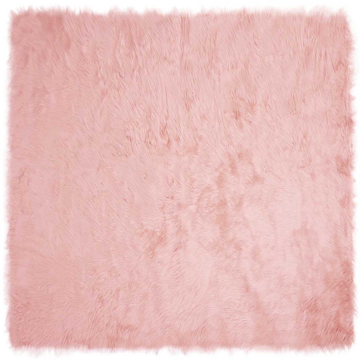 Faux Sheepskin Rug TAFALLA Pink 200 x 200 cm Polyester