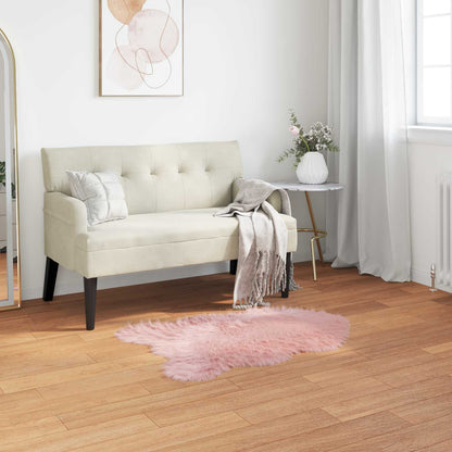 Faux Sheepskin Rug TAFALLA Pink 50 x 80 cm Polyester