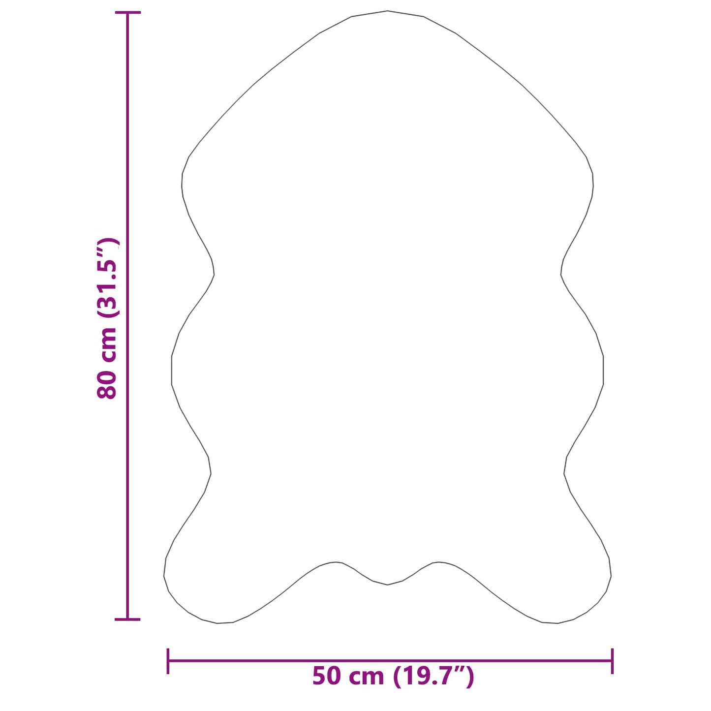Faux Sheepskin Rug TAFALLA Pink 50 x 80 cm Polyester