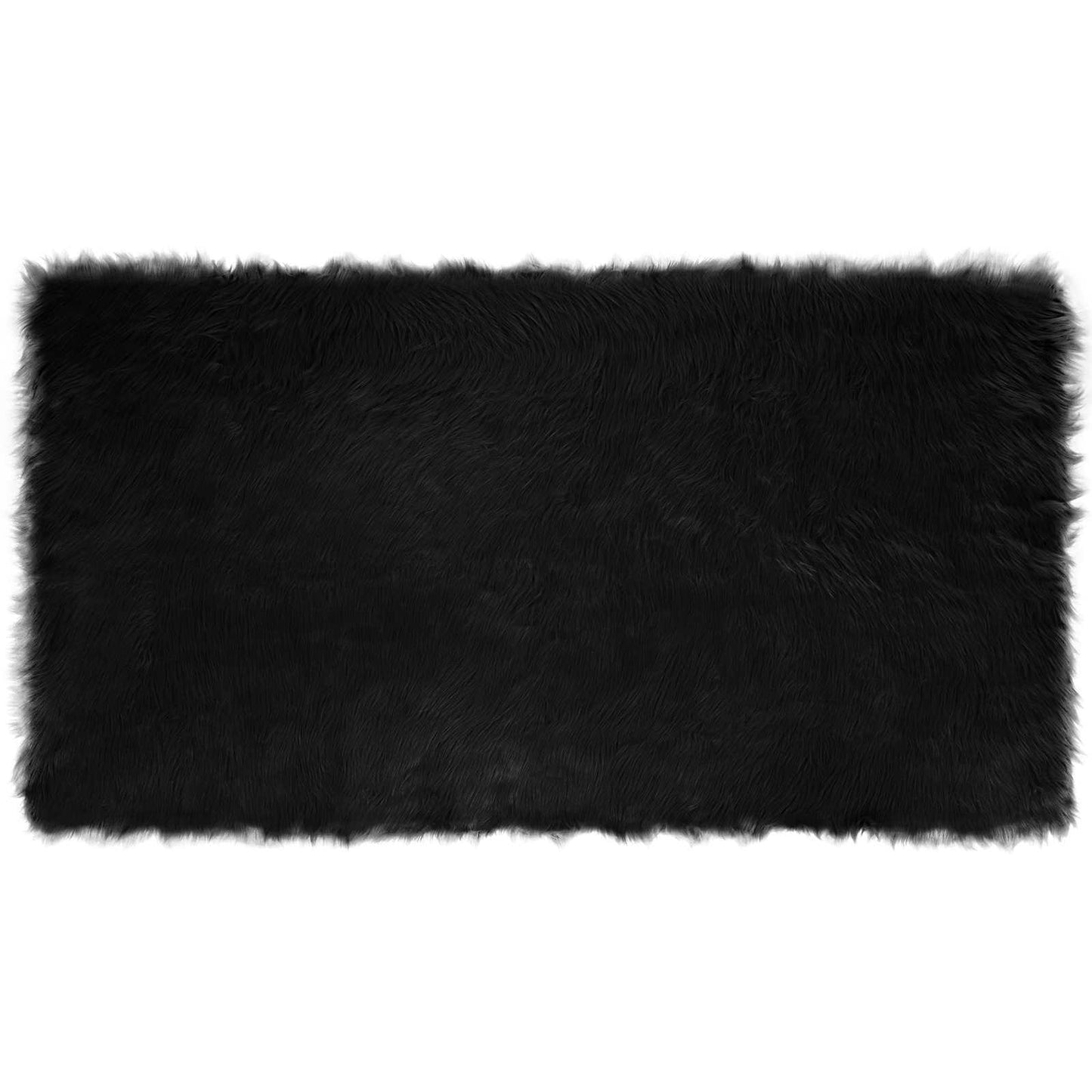 Faux Sheepskin Rug TAFALLA Black 60 x 110 cm Polyester