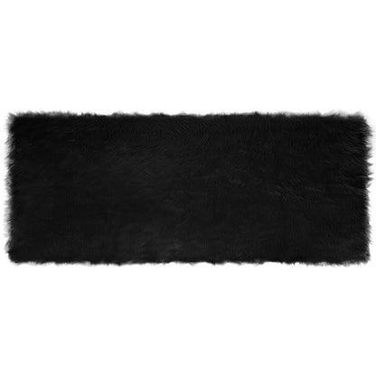 Faux Sheepskin Rug TAFALLA Black 80 x 200 cm Polyester