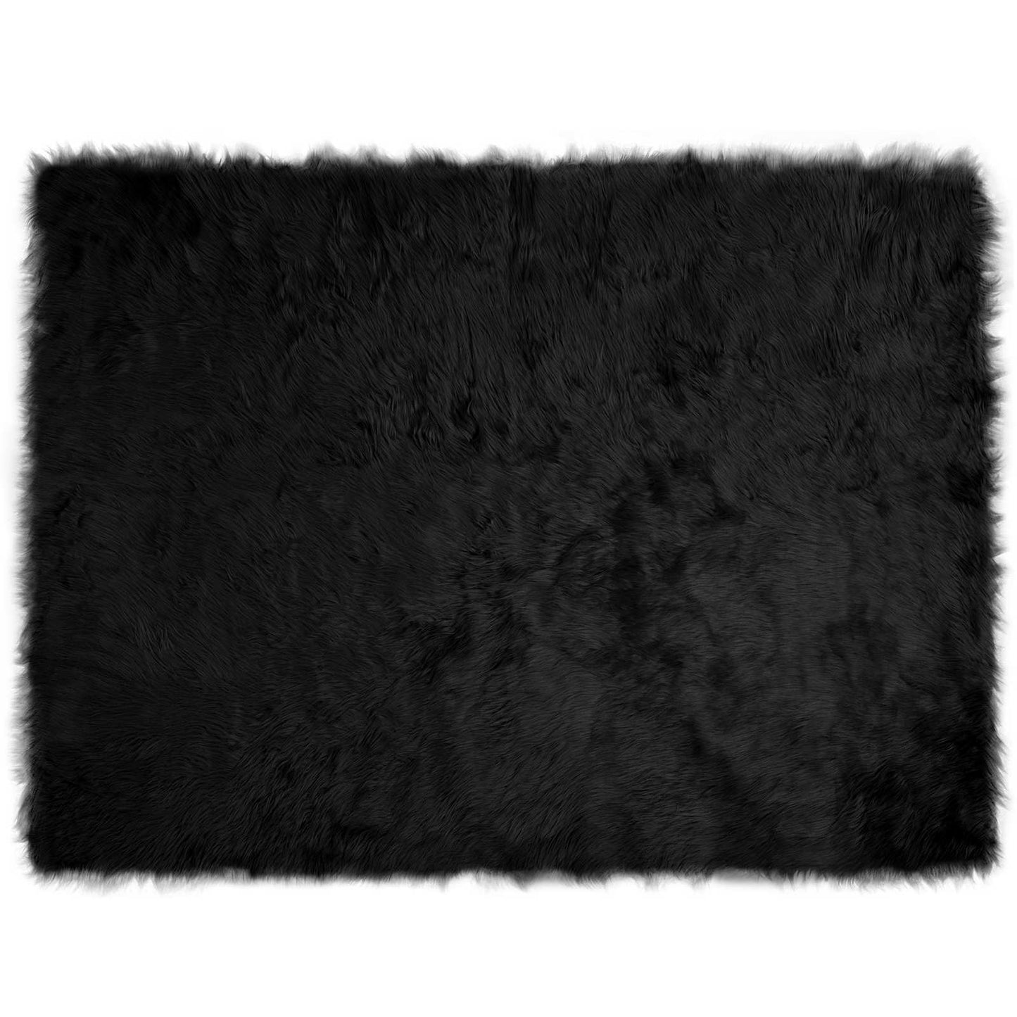 Faux Sheepskin Rug TAFALLA Black 160 x 230 cm Polyester