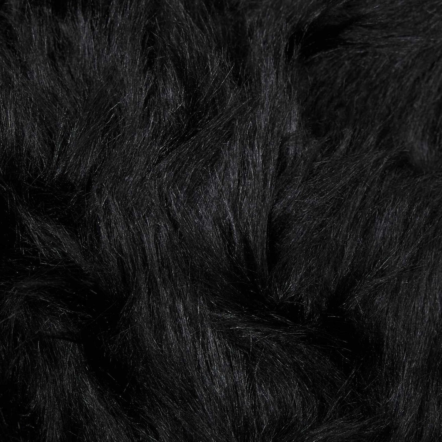 Faux Sheepskin Rug TAFALLA Black Ø 100 cm Polyester