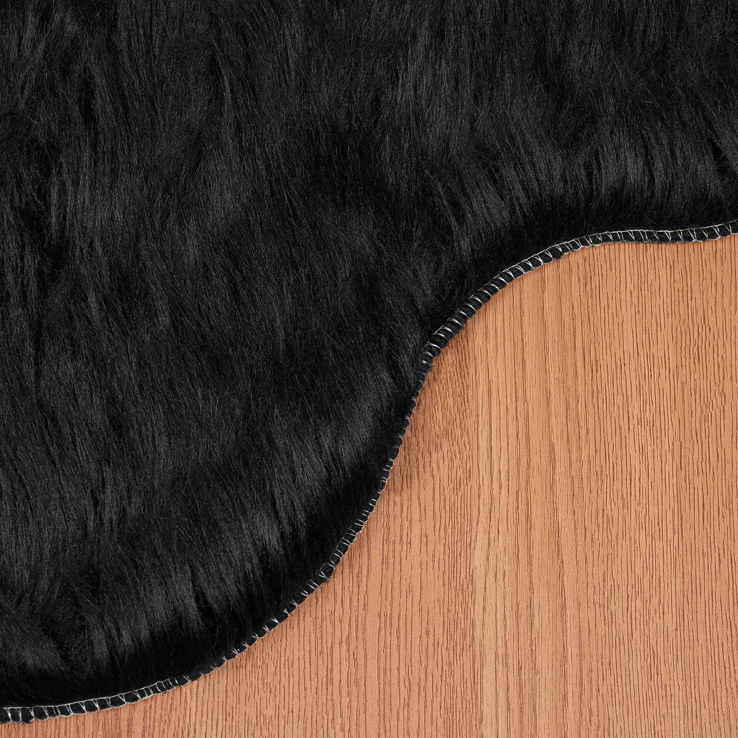 Faux Sheepskin Rug TAFALLA Black 60 x 90 cm Polyester