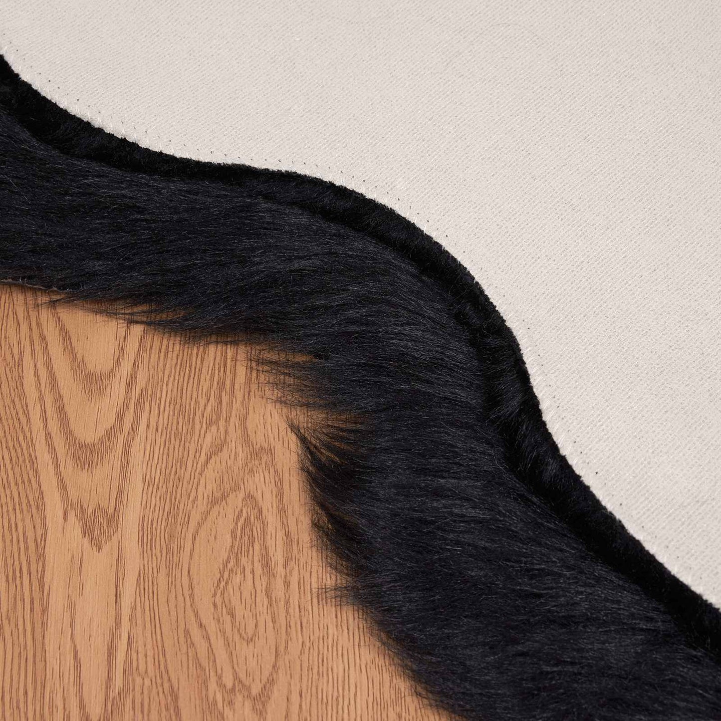 Faux Sheepskin Rug TAFALLA Black 60 x 90 cm Polyester