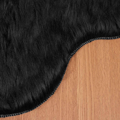 Faux Sheepskin Rug TAFALLA Black 80 x 120 cm Polyester