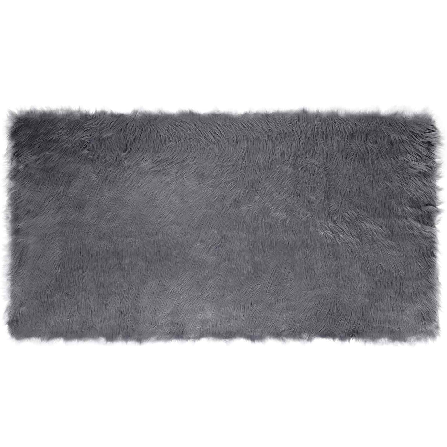 Faux Sheepskin Rug TAFALLA Anthracite 80 x 150 cm Polyester