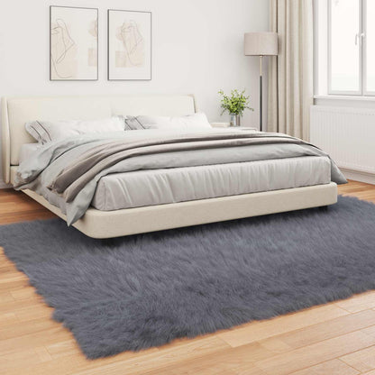 Faux Sheepskin Rug TAFALLA Anthracite 240 x 340 cm Polyester