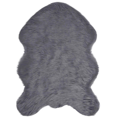 Faux Sheepskin Rug TAFALLA Anthracite 50 x 80 cm Polyester