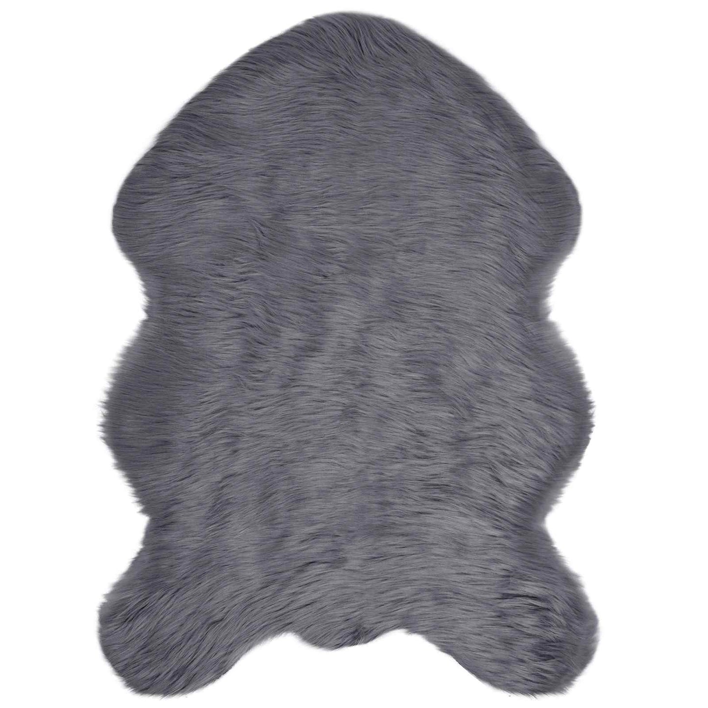 Faux Sheepskin Rug TAFALLA Anthracite 60 x 90 cm Polyester