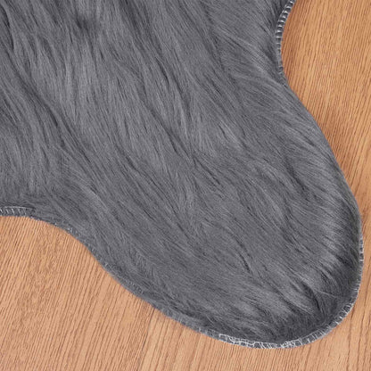 Faux Sheepskin Rug TAFALLA Anthracite 80 x 120 cm Polyester