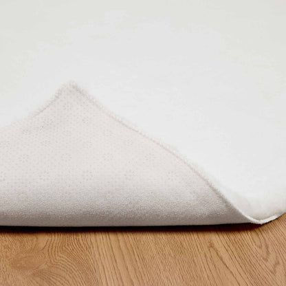 Anti-Slip Faux Rabbit Fur Rug OLITE White 60 x 110 cm Polyester