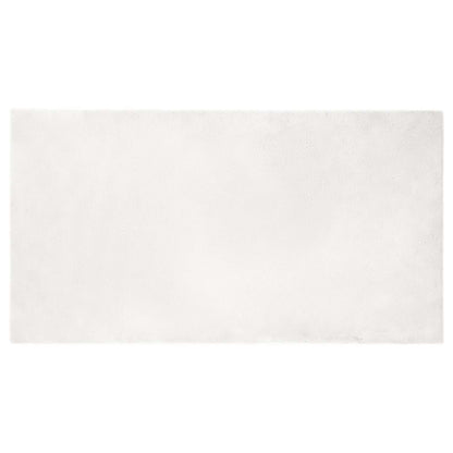 Anti-Slip Faux Rabbit Fur Rug OLITE White 60 x 110 cm Polyester