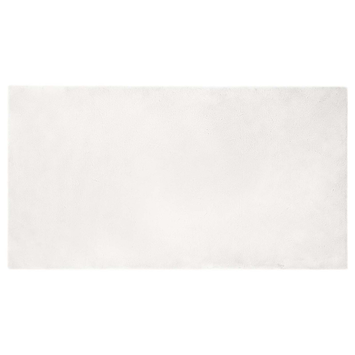 Anti-Slip Faux Rabbit Fur Rug OLITE White 80 x 150 cm Polyester