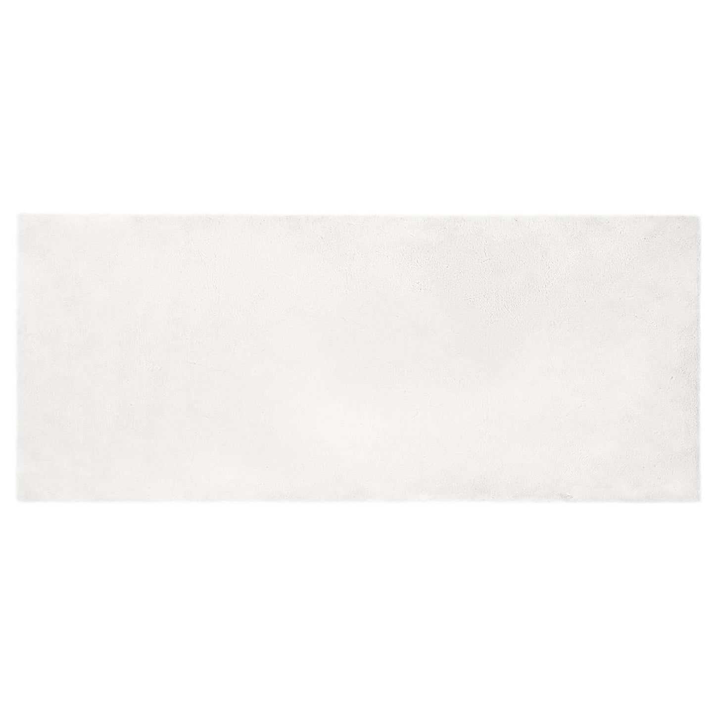 Anti-Slip Faux Rabbit Fur Rug OLITE White 80 x 200 cm Polyester