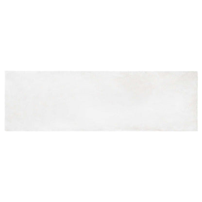 Anti-Slip Faux Rabbit Fur Rug OLITE White 80 x 250 cm Polyester