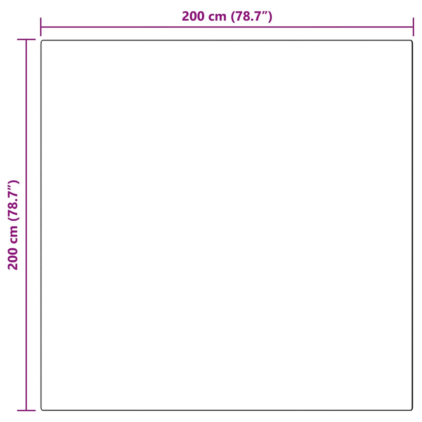Anti-Slip Faux Rabbit Fur Rug OLITE White 200 x 200 cm