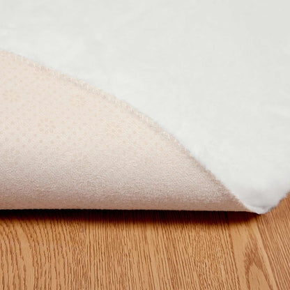 Anti-Slip Faux Rabbit Fur Rug OLITE White Ø 200 cm Polyester
