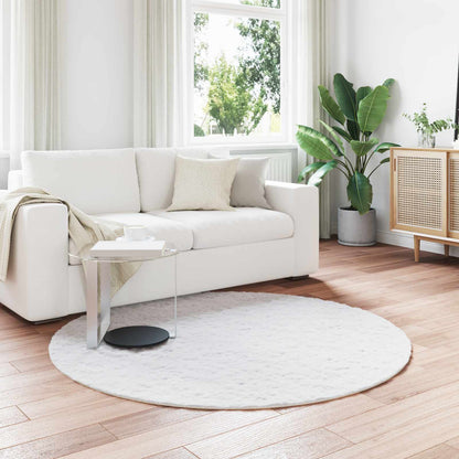 Anti-Slip Faux Rabbit Fur Rug OLITE White Ø 200 cm Polyester
