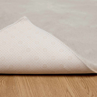 Anti-Slip Faux Rabbit Fur Rug OLITE Beige 80 x 200 cm Polyester