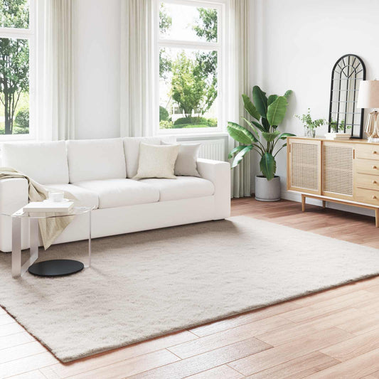 Anti-Slip Faux Rabbit Fur Rug OLITE Beige 200 x 280 cm