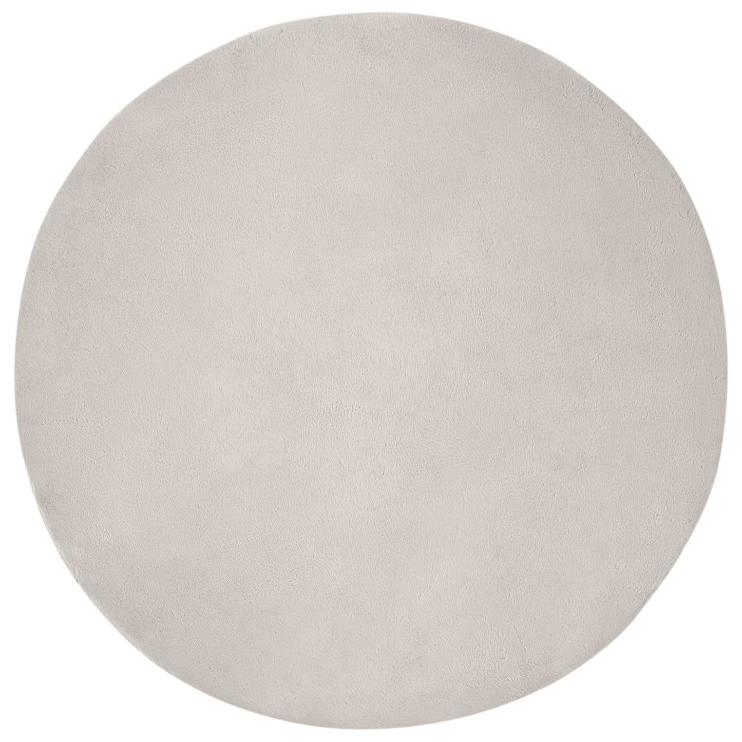 Anti-Slip Faux Rabbit Fur Rug OLITE Beige Ø 200 cm Polyester