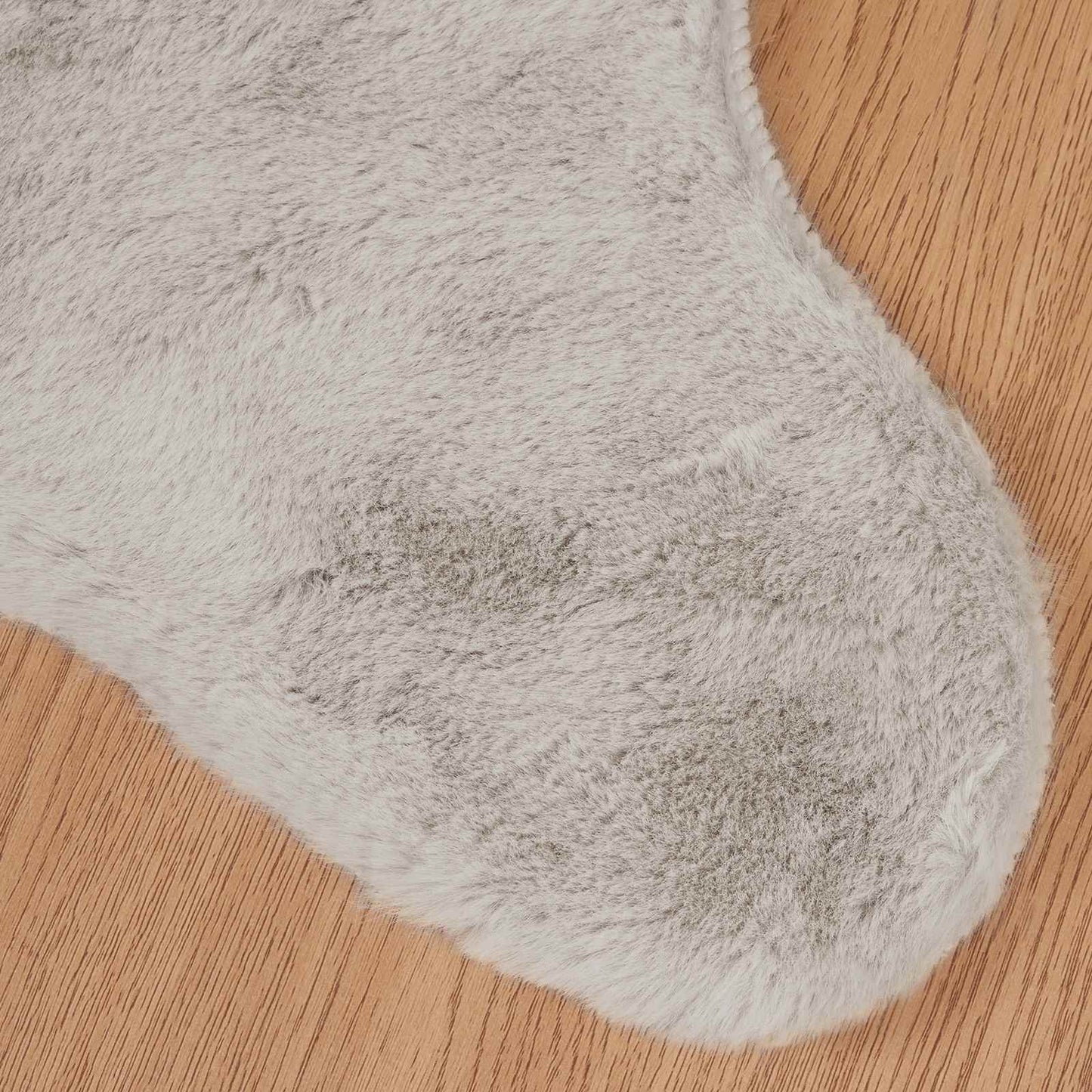 Anti-Slip Faux Rabbit Fur Rug OLITE Beige 60 x 90 cm Polyester