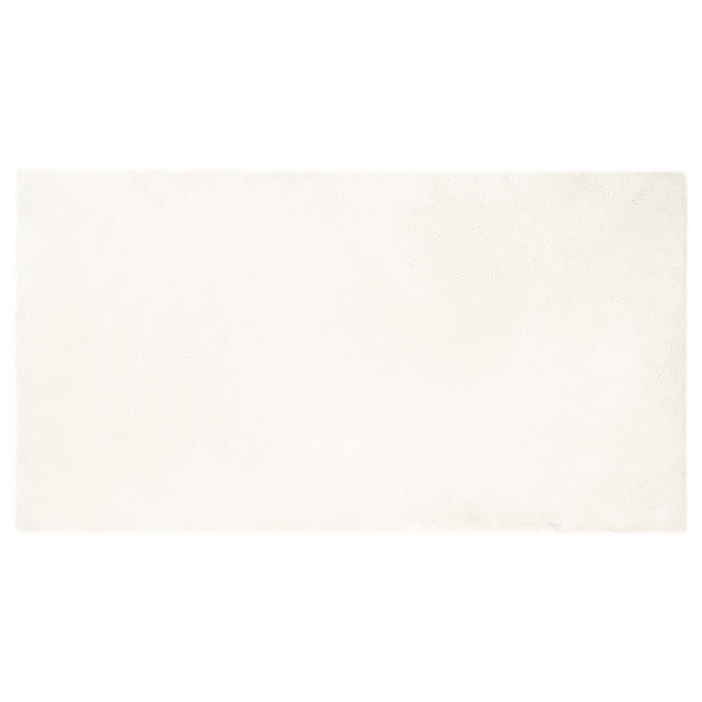 Anti-Slip Faux Rabbit Fur Rug OLITE Cream 60 x 110 cm Polyester