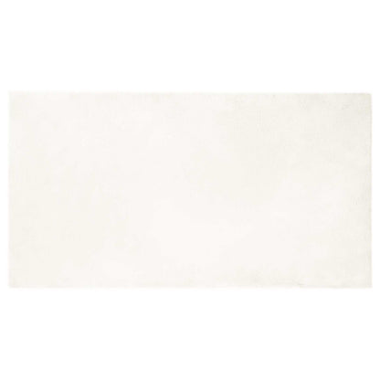 Anti-Slip Faux Rabbit Fur Rug OLITE Cream 80 x 150 cm Polyester