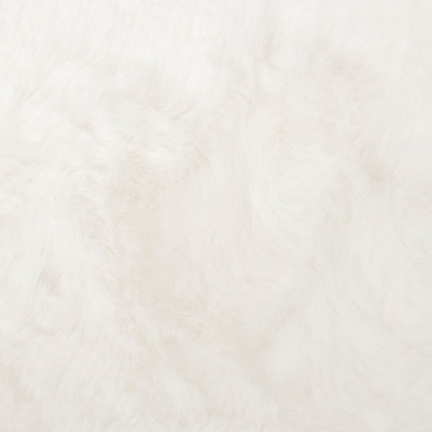 Anti-Slip Faux Rabbit Fur Rug OLITE Cream 80 x 250 cm Polyester