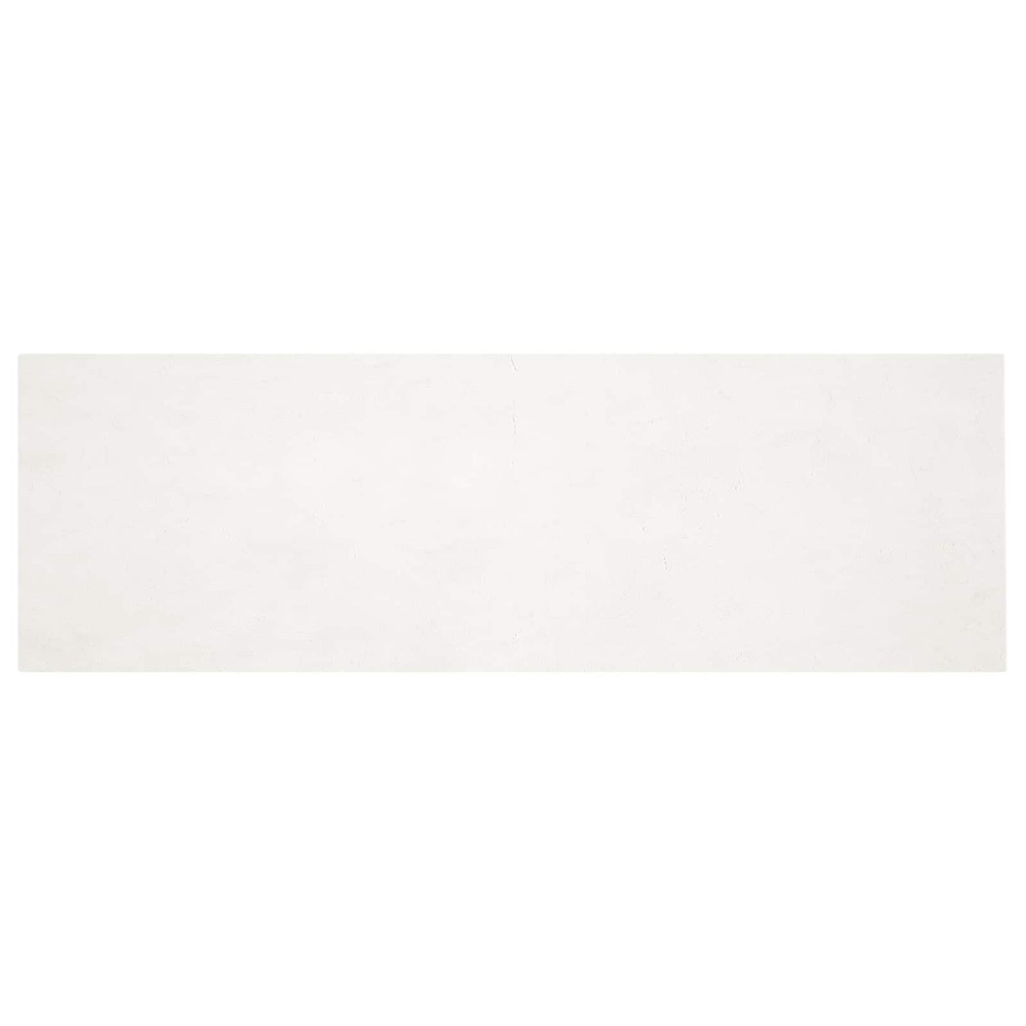 Anti-Slip Faux Rabbit Fur Rug OLITE Cream 80 x 250 cm Polyester