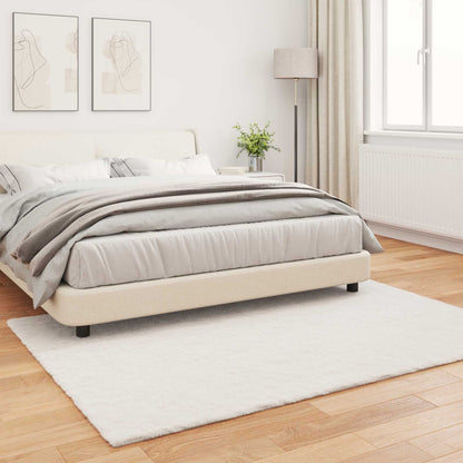 Anti-Slip Faux Rabbit Fur Rug OLITE Cream 140 x 200 cm
