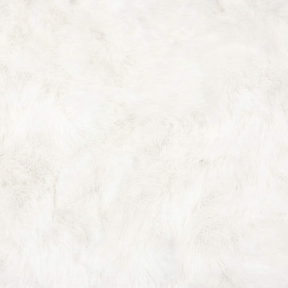 Anti-Slip Faux Rabbit Fur Rug OLITE Cream 160 x 160 cm