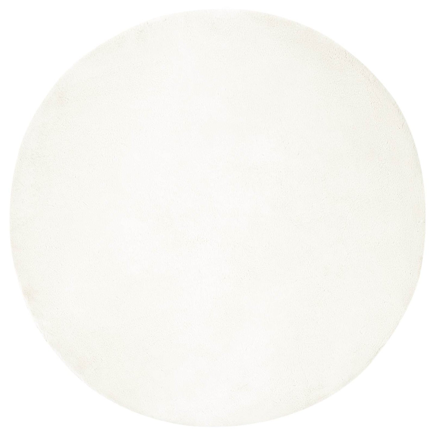 Anti-Slip Faux Rabbit Fur Rug OLITE Cream Ø 80 cm Polyester