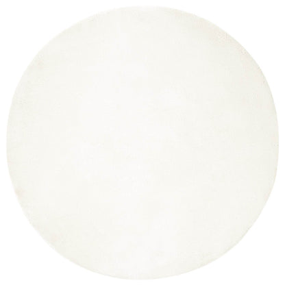 Anti-Slip Faux Rabbit Fur Rug OLITE Cream Ø 120 cm Polyester