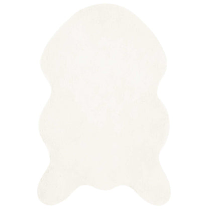 Anti-Slip Faux Rabbit Fur Rug OLITE Cream 50 x 80 cm Polyester