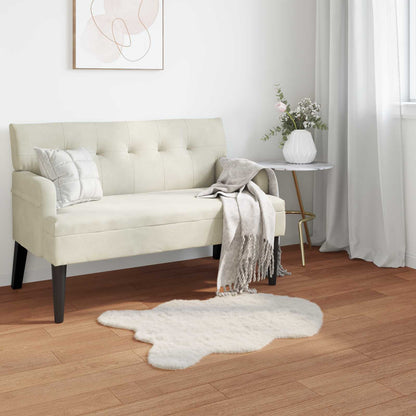 Anti-Slip Faux Rabbit Fur Rug OLITE Cream 60 x 90 cm Polyester
