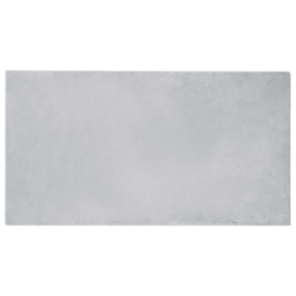 Anti-Slip Faux Rabbit Fur Rug OLITE Grey 60 x 110 cm Polyester