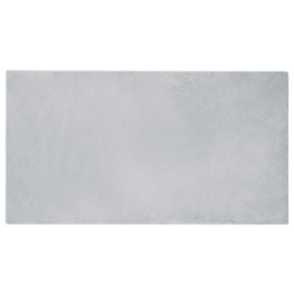 Anti-Slip Faux Rabbit Fur Rug OLITE Grey 80 x 150 cm Polyester