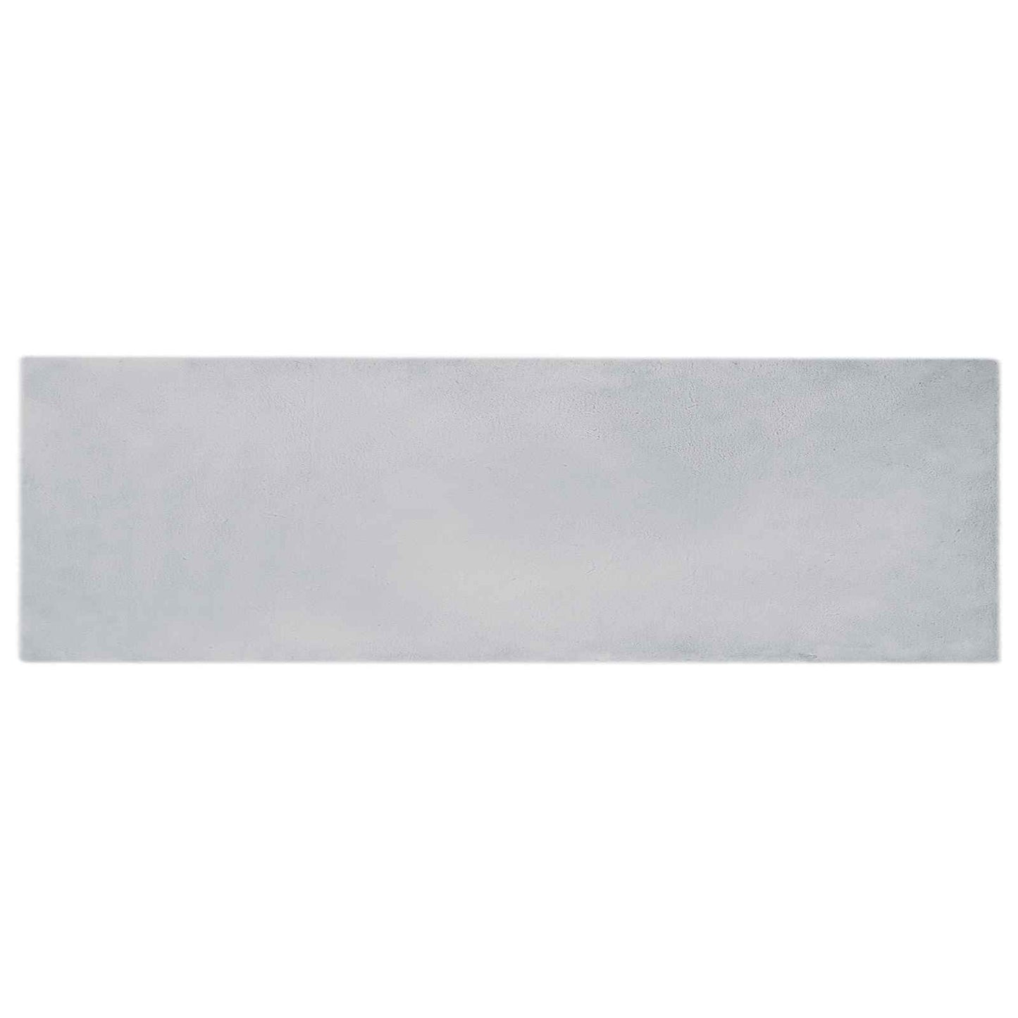Anti-Slip Faux Rabbit Fur Rug OLITE Grey 80 x 250 cm Polyester